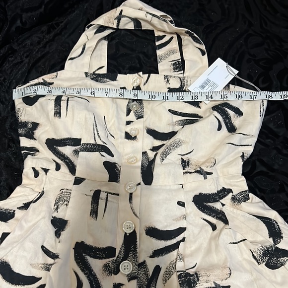 Women’s sleeveless cross back linen Romper dress NWT - Picture 12 of 14